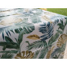 Rechteckige Tischdecke aus wasserabweisendem Kunststoff mit COLORED PALMS-Design. In allen Größen. HERGESTELLT IN ITALIEN.