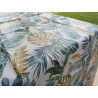 Rechteckige Tischdecke aus wasserabweisendem Kunststoff mit COLORED PALMS-Design. In allen Größen. HERGESTELLT IN ITALIEN.