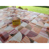 Rectangular tablecloth in water-repellent plastic. MULTICOLOR GEOMETRIC design.. In all sizes.. MADE IN ITALY..