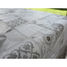 Rectangular Plastic Tablecloth with MAIOLICA Design.. In all sizes. Color: Gray and Multicolor.. MADE IN ITALY..