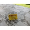 Rectangular Plastic Tablecloth with MAIOLICA Design.. In all sizes. Color: Gray and Multicolor.. MADE IN ITALY..