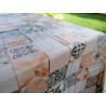 Rectangular Plastic Tablecloth with MAIOLICA Design.. In all sizes. Color: Gray and Multicolor.. MADE IN ITALY..