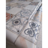 Tovaglia Rettangolare In Plastica Disegno MAIOLICHE .. In Tutte le Misure  Colore:Grigia e Multicolor..MADE IN ITALY..
