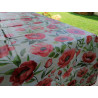 Tovaglia Rettangolare In Plastica Idrorepellente Disegno PAPAVERI .. In Tutte le Misure ..MADE IN ITALY..