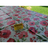 Tovaglia Rettangolare In Plastica Idrorepellente Disegno PAPAVERI .. In Tutte le Misure ..MADE IN ITALY..