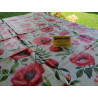 Rectangular tablecloth in water-repellent plastic with POPPIES design.. In all sizes..MADE IN ITALY..