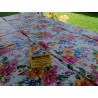 Rechteckige Tischdecke aus wasserabweisendem Kunststoff mit MULTICOLOR FLORAL-Design. In allen Größen. HERGESTELLT IN ITALIEN.