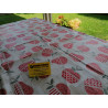 Rectangular tablecloth in water-repellent plastic. Tutti Frutti design.. In all sizes.. MADE IN ITALY..