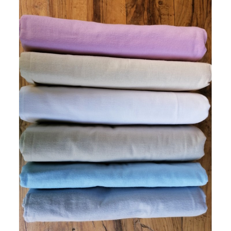 Fitted Sheet With Single Corners In 100% Flannel Solid Color In All Colours..MADE IN ITALY!!!