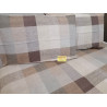Einzelbett-Set aus 100 % Flanell, MULTICOLOR SQUARE Musterfarben: Hellblau-Beige-Rosa. HERGESTELLT IN ITALIEN!!!