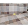 Einzelbett-Set aus 100 % Flanell, MULTICOLOR SQUARE Musterfarben: Hellblau-Beige-Rosa. HERGESTELLT IN ITALIEN!!!