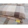 Single Bed Set in 100% Flannel MULTICOLOR SQUARE Pattern Colours: Light Blue-Beige-Pink..MADE IN ITALY!!!