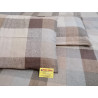 Single Bed Set in 100% Flannel MULTICOLOR SQUARE Pattern Colours: Light Blue-Beige-Pink..MADE IN ITALY!!!