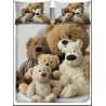 Copripiumino Parure In Stampa Digitale  Sacco+Federa 100%Cotone Disegno ORSETTI TEDDY..Matrimoniale-Singolo..MADE IN ITALY...!!!