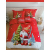 3D Printed Double Duvet Cover + 2 Pillowcases 100% Microfiber GNOME ELF WITH CHRISTMAS TREE Design...!!!