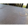 Tablecloth in plasticized cotton, Borbonese style design, beige color, 100% water-repellent in all sizes..MADE IN ITALY..