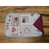 American Quilted Gobelin Cotton Placemat With HEARTS Design Napkin.. Size:50x35..MADE IN ITALY..!!!!