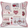 American Quilted Gobelin Cotton Placemat With HEARTS Design Napkin.. Size:50x35..MADE IN ITALY..!!!!