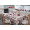 Amerikanisches gestepptes Gobelin-Baumwoll-Tischset mit HERZ-Design-Serviette. Größe: 50 x 35. Hergestellt in Italien.