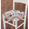 Amerikanisches gestepptes Gobelin-Baumwoll-Tischset mit HERZ-Design-Serviette. Größe: 50 x 35. Hergestellt in Italien.