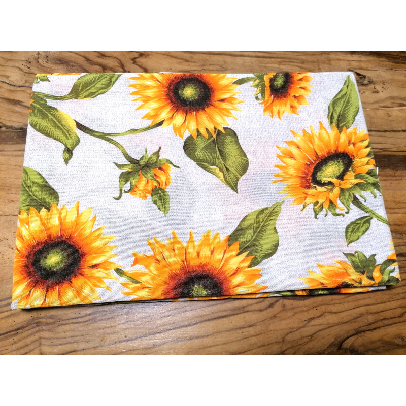 Rectangular Cotton Tablecloth SUNFLOWER Design..In All Sizes....MADE IN ITALY!!!!!
