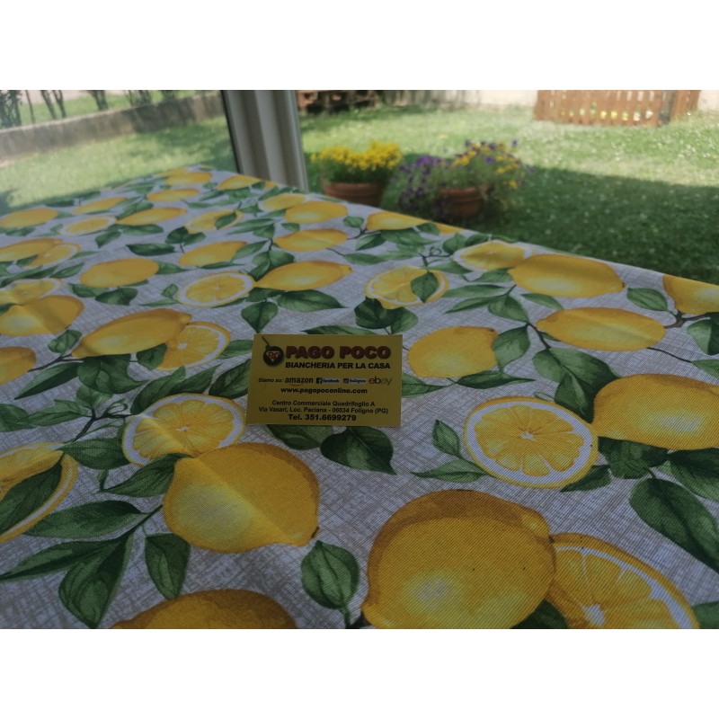 Rectangular Cotton Tablecloth LEMON Design..In All Sizes....MADE IN ITALY!!!!!