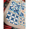 Rectangular Cotton Tablecloth MAIOLICA Pattern In All Sizes 100% Cotton.... MADE IN ITALY!!!!!