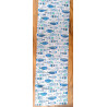 Runner or Stripe 45x140 COLORFUL FISH Design...In Cotton...MADE IN ITALY!