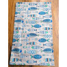 Runner or Stripe 45x140 COLORFUL FISH Design...In Cotton...MADE IN ITALY!