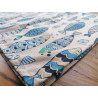 Runner or Stripe 45x140 COLORFUL FISH Design...In Cotton...MADE IN ITALY!