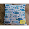 Rectangular Cotton Tablecloth with MULTICOLORED FISH Pattern.. In all sizes 100% Cotton.... MADE IN ITALY