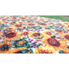 100 % wasserabweisende, schmutzabweisende Tischdecke, SONNENBLUMEN- UND FARBIGE BLUMEN-Design... In allen Größen... KEIN
