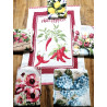 Digital bedruckte Geschirrtücher aus 100 % Baumwollschwamm mit ERDBEEREN, ZITRONEN, BLUMEN UND CHILI-PFEFFER-Design. 6