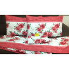 copy of Complete double bed - HALF SQUARE COLORED ROSE pattern..100% Cotton HYPERCALLE ...MADE IN ITALY!!!..