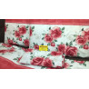 copy of Complete double bed - HALF SQUARE COLORED ROSE pattern..100% Cotton HYPERCALLE ...MADE IN ITALY!!!..