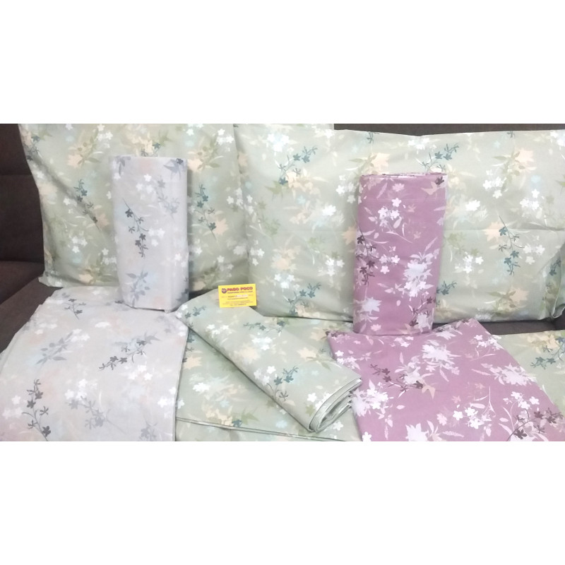 copy of Complete double bed - HALF SQUARE COLORED ROSE pattern..100% Cotton HYPERCALLE ...MADE IN ITALY!!!..