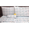 copy of Complete double bed - HALF SQUARE COLORED ROSE pattern..100% Cotton HYPERCALLE ...MADE IN ITALY!!!..