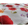 Tovaglia Rettangolare In Cotone Plastificato Fantasia  PAPAVERI ROSSI E FIORI  100% Idrorepellente. ..MADE IN ITALY..