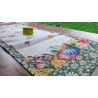Striscia Runner Con disegni Pasquali Disegno UOVA COLORATE ..Misura:45x140..In Cotone Gobelin..Made In Italy!
