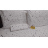 Completo Letto Matrimoniale Disegno ROSELLINE GRIGIO...100% Cotone..MADE IN ITALY!!!