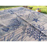 Stain Resistant Tablecloth Digital Print BLUE CORAL Design....100% Water Repellent..All Sizes..NO IRON!!!
