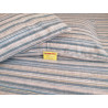 Completo Letto Matrimoniale in Misto Flanella Disegno RIGATO  Azzurro ..MISURE Maxi!!
