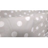 Komplettes Bett mit Polka-Dot-Design. Farben: Beige-Grau. 100 % Baumwolle mit Gummizug am Rand. In allen Größen!!!