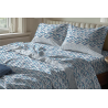 Double bed set and bedspread with COLORFUL FISH design..100% Cotton...MADE IN ITALY!!!..