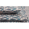 Doppelbettgarnitur und Tagesdecke mit BUNTEM FISCH-Design. 100 % Baumwolle... HERGESTELLT IN ITALIEN!!!
