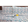 Doppelbettgarnitur und Tagesdecke mit BUNTEM FISCH-Design. 100 % Baumwolle... HERGESTELLT IN ITALIEN!!!