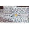 Double bed set and bedspread with COLORFUL FISH design..100% Cotton...MADE IN ITALY!!!..