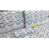 Double bed set and bedspread with COLORFUL FISH design..100% Cotton...MADE IN ITALY!!!..