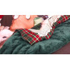Plaid Coperta in Morbidissima e Calda Microfibra Con Retro Con Pelliccia Disegno FAMIGLIA DI CANI Misura:140x170