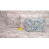Completo Letto Matrimoniale in 100% Flanella Fantasia FIORI COLORATI ..MISURE MAXI. Rosa-Celeste ..MADE IN ITALY